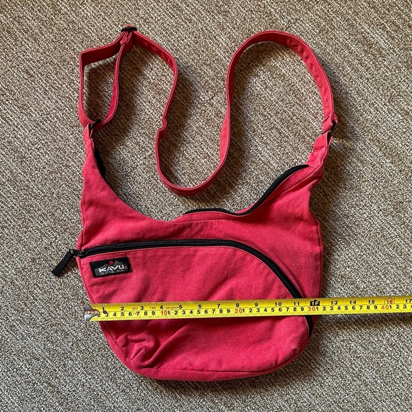 Kavu Sydney Satchel Red Crossbody Bag - Picture 1 of 8